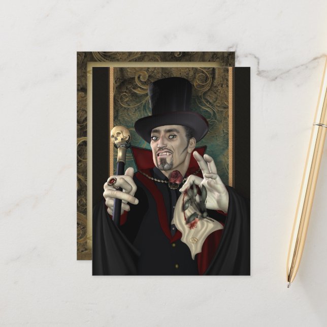 Carte postale Vampire traditionnelle (Devant/Arrière en situation)