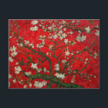 Carte Postale Van Gogh Almond Blossoms Rouge<br><div class="desc">Postcard featuring Vincent van Gogh’s oil painting Almond Blossoms (1890) in red. Un blog almond tree a blossoms white flowers in front of a red sky. A great gift for fans of impressionnonism and Dutch art.</div>