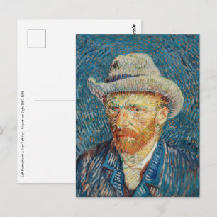 Carte Postale Van Gogh - Autoportrait au chapeau de feutre gris
