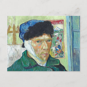 Carte Postale Van Gogh Autoportrait Bandaged Ear Art Peinture