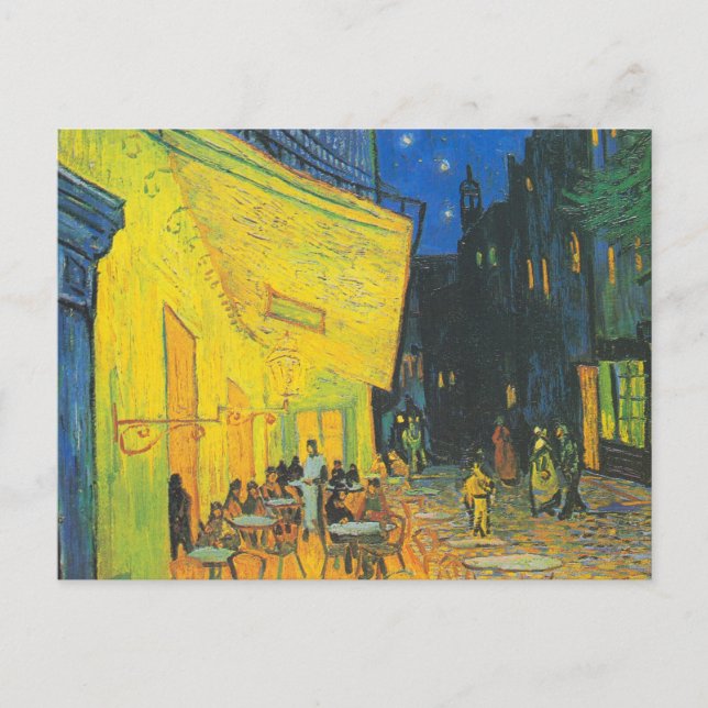 Carte Postale Van Gogh Café Terrasse Rue Française Scène (Devant)
