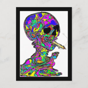 Carte Postale Van Gogh Calavera Fumant Un Cigarette