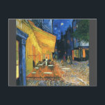 Carte Postale Van Gogh Célèbre Peinture Café Terrasse en soirée<br><div class="desc">Van Gogh Cafe Terrasse à la nuit Carte postale</div>