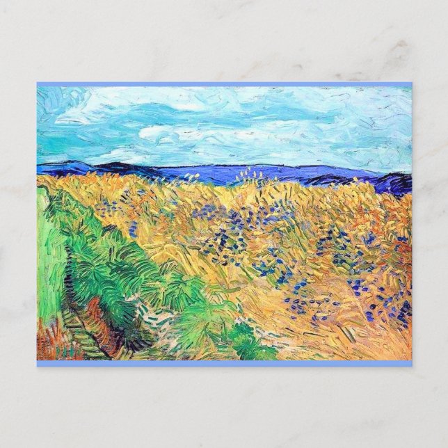 CARTE POSTALE VAN GOGH CHAMP DE BLÉ AVEC CORNFLOWERS 1890 (Devant)