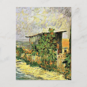 Carte Postale Van Gogh - Chemin Montmarte avec des tournesols,
