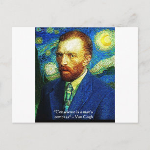 Carte Postale Van Gogh "Conscience Compass" Quota Venin Tees Etc
