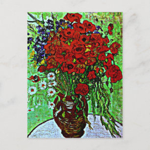 Carte Postale Van Gogh - Coquelicots et pâquerettes