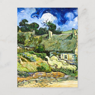 Carte Postale Van Gogh - Cottages de chaume à Cordeville