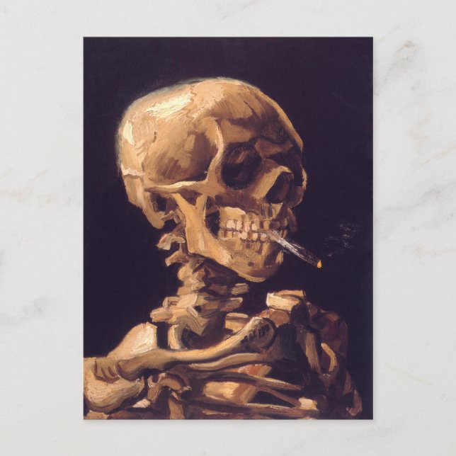 Carte Postale Van Gogh : Crâne avec cigaret brûlant (Devant)