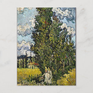 Carte Postale Van Gogh - Cyprès avec deux femmes