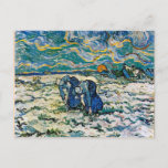 Carte Postale Van Gogh - Deux femmes paysannes creusant dans la<br><div class="desc">Oeuvre de Vincent van Gogh : Deux femmes paysannes creusant dans un champ couvert de neige.</div>