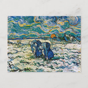Carte Postale Van Gogh - Deux femmes paysannes creusant dans la