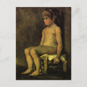 Carte Postale Van Gogh; Étude d'une petite fille assise, Portrai