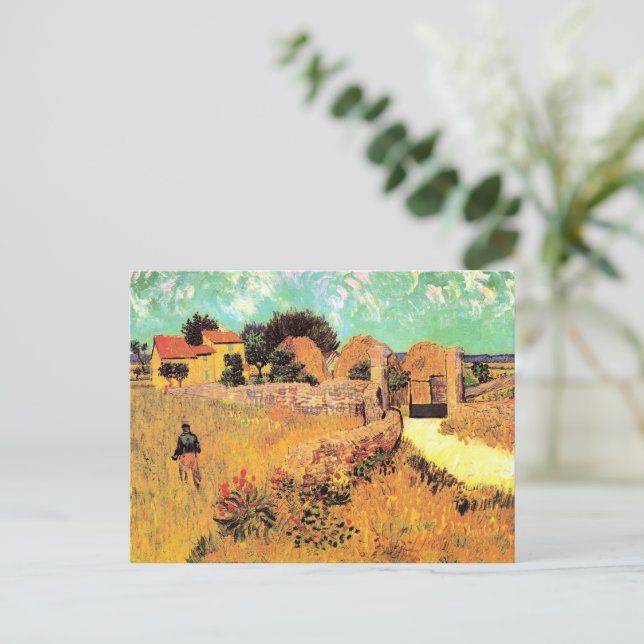 Carte Postale Van Gogh - Ferme en Provence, (Debout devant)