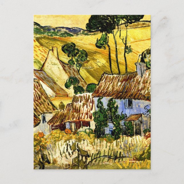 Carte Postale Van Gogh - Fermes près d'Auvers (Devant)