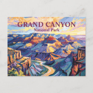 Carte Postale Van Gogh Grand Canyon Hopi Point Sunset Coloré