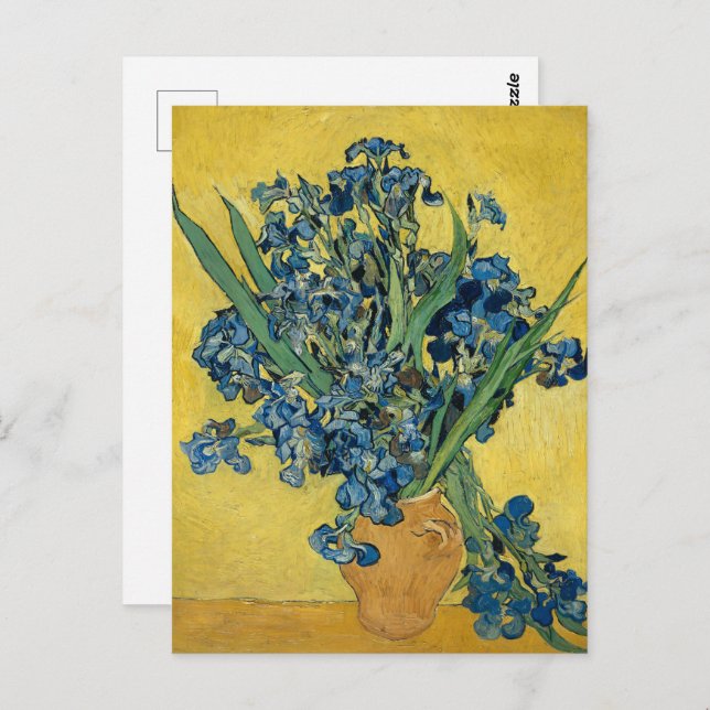 Carte Postale van Gogh Iris Classic Floral Peinture (Devant / Derrière)