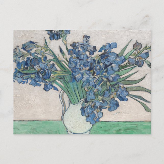 Carte Postale Van Gogh Iris Vase Peinture Impressionnisme (Devant)