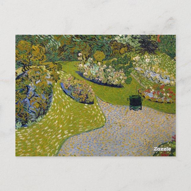 Carte Postale Van Gogh Jardin Vintage à Auvers (Dos)