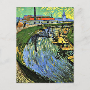 Carte Postale Van Gogh - La Roubine du Roi Canal avec Washerwome