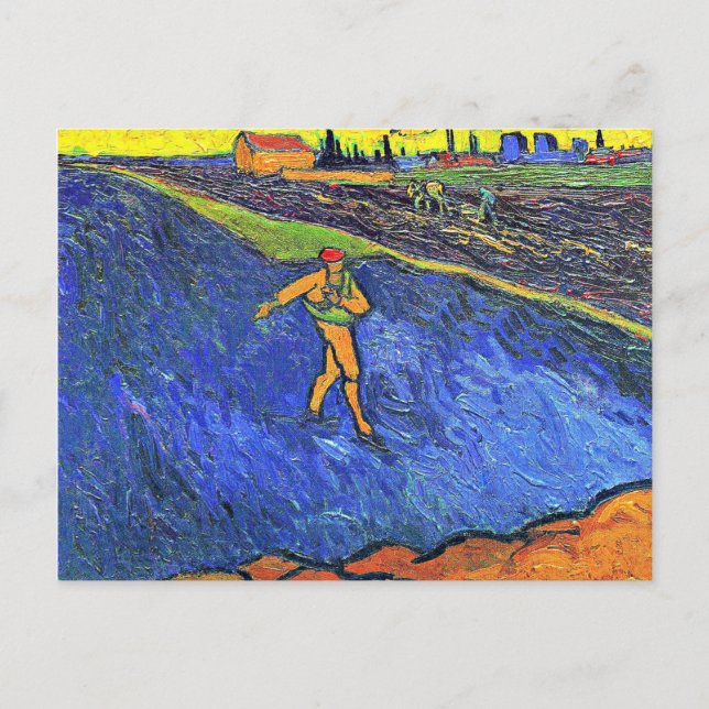 Carte Postale Van Gogh - Le Semeur Environs d'Arles (Devant)