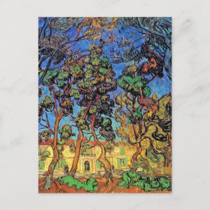 Carte Postale Van Gogh - Les Arbres dans le jardin de l'hôpital 