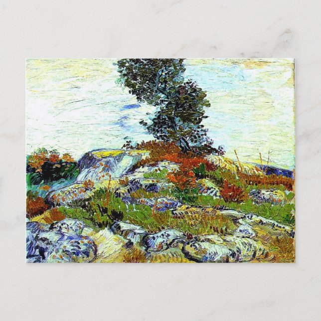 Carte Postale Van Gogh - Les Rochers au chêne, les beaux-arts (Devant)