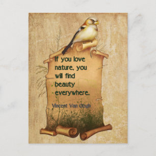 Carte Postale "Van Gogh" nature quote card
