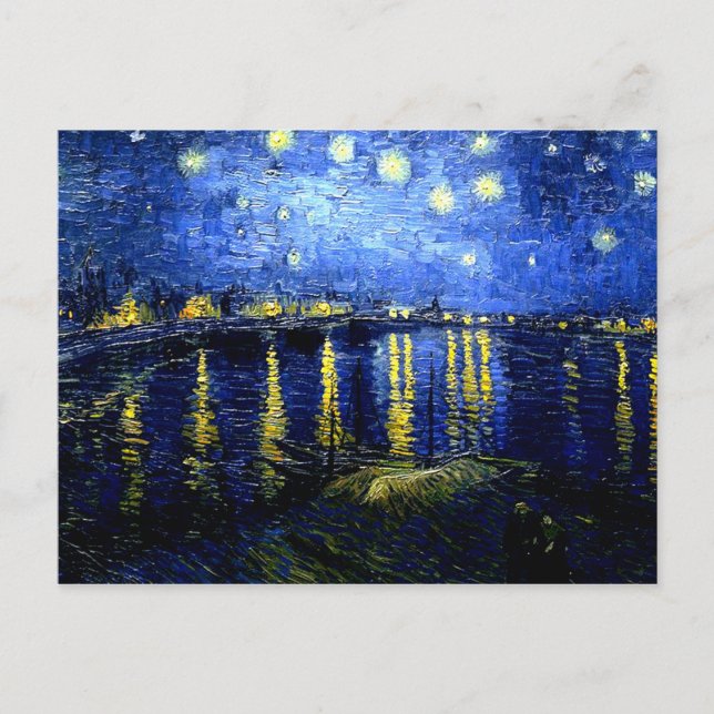 Carte Postale Van Gogh - Nuit étoilée sur le Rhône (Devant)