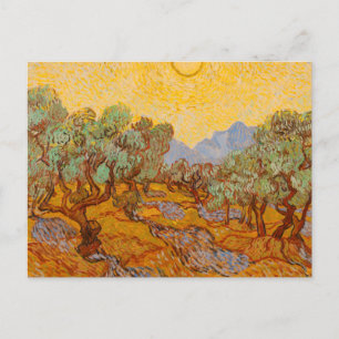 Carte Postale Van Gogh Olive Trees Soleil Jaune Ciel