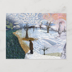Carte Postale Van Gogh : Paysage hivernal