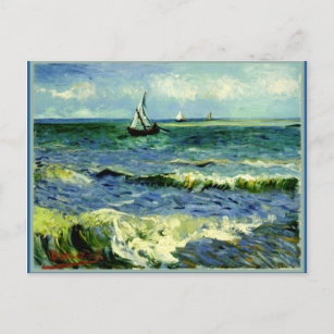 Carte Postale Van Gogh peinture, Seascape,