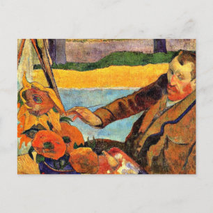 Carte Postale Van Gogh Peinture tournesols, oeuvre de Gauguin