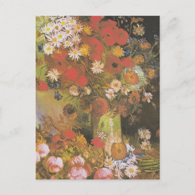 Carte Postale Van Gogh Peonies Vintages et chrysanthèmes (Devant)