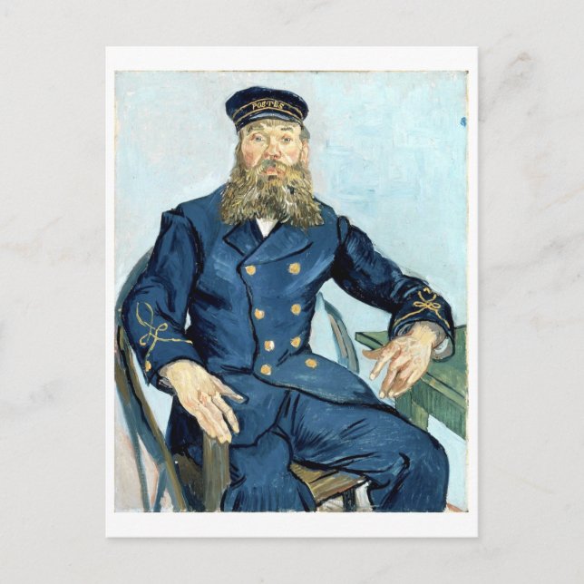 Carte Postale Van Gogh | Portrait du facteur Joseph Roulin (Devant)