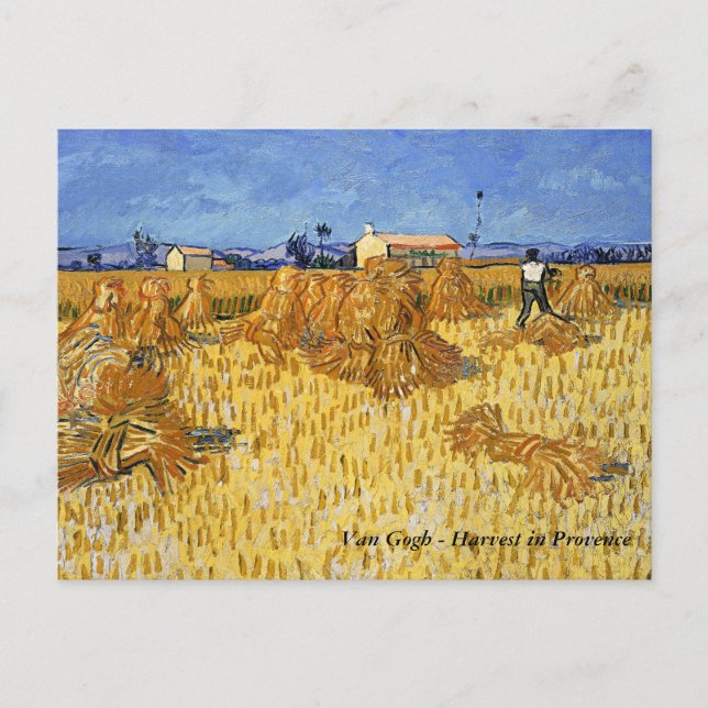 Carte Postale Van Gogh - Récolte en Provence (Devant)