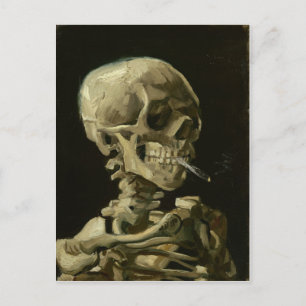 Carte Postale Van Gogh Skull with Burning Cigarette