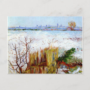 Carte Postale Van Gogh-Snowy Paysage avec Arles en Arrière - pla