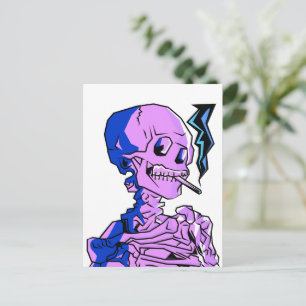 Carte Postale Van Gogh, squelette avec une cigarette allumée