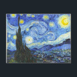Carte Postale VAN GOGH Starry Nuit<br><div class="desc">"van gogh vincent",  nuit étoilée,  "célèbre peinture",  vintage,  étoiles,  ciel,  "fine art",  bleu</div>