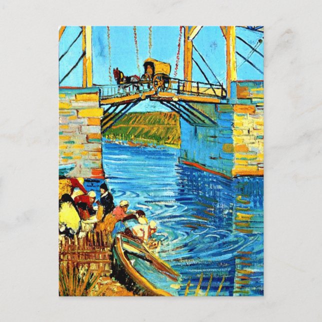 Carte Postale Van Gogh - The Langlois Bridge at Arles with Women (Devant)