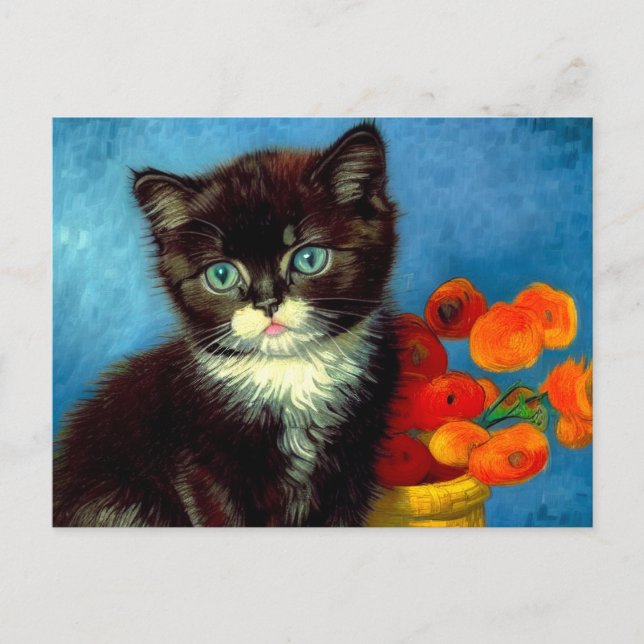 Carte Postale Van Gogh Tuxedo Cat (Devant)