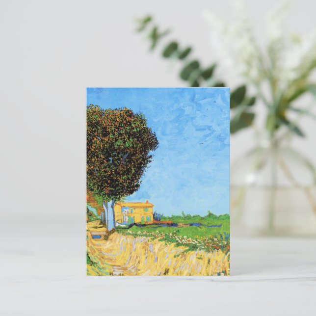 Carte Postale Van Gogh - Une allée près d'Arles, (Debout devant)