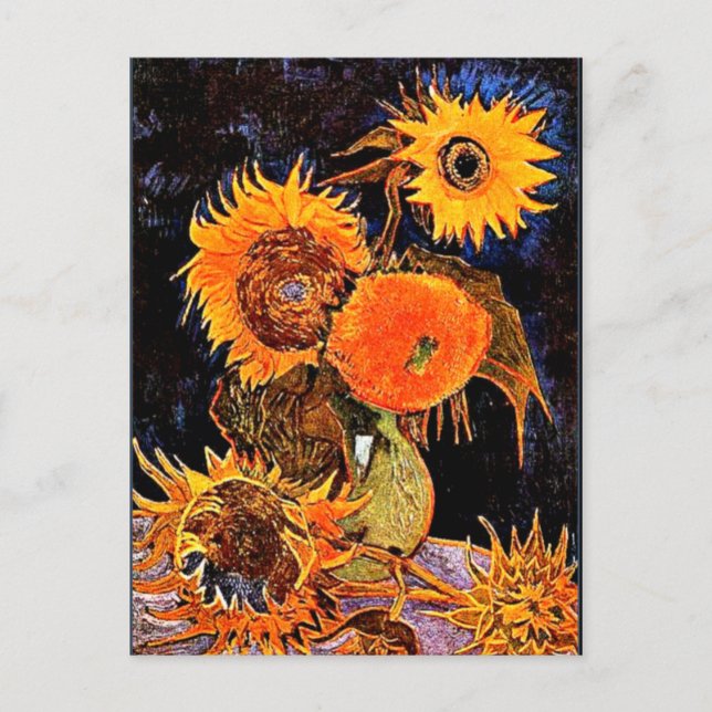 Carte Postale Van Gogh - Vase avec six tournesols (Devant)