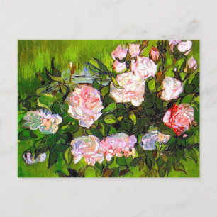 Carte Postale Van Gogh Vie morte avec des roses roses roses