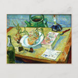 Carte Postale Van Gogh - Vie morte avec une plaque d'oignons<br><div class="desc">Vincent van Gogh peinture d'art,  La vie morte avec une plaque d'oignons</div>
