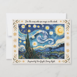 Carte Postale Van Goghs starry night art inspiré