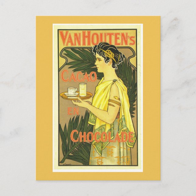 Carte Postale Van Houten's Cacao en Chocolade Vintage (Devant)