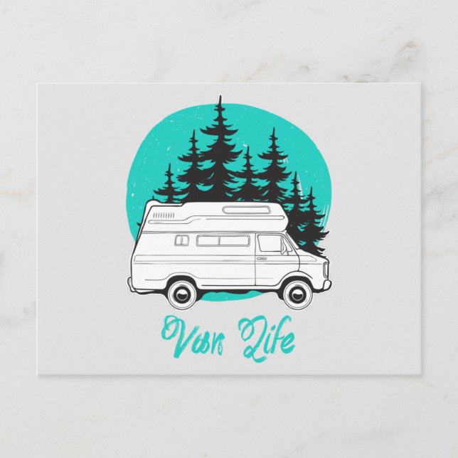 Carte Postale VAN LIFE Nomad Adventure Travel Camping Lifestyle (Devant)