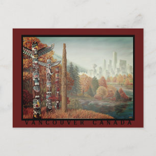 Carte postale Vancouver Art Carte postale Totem de